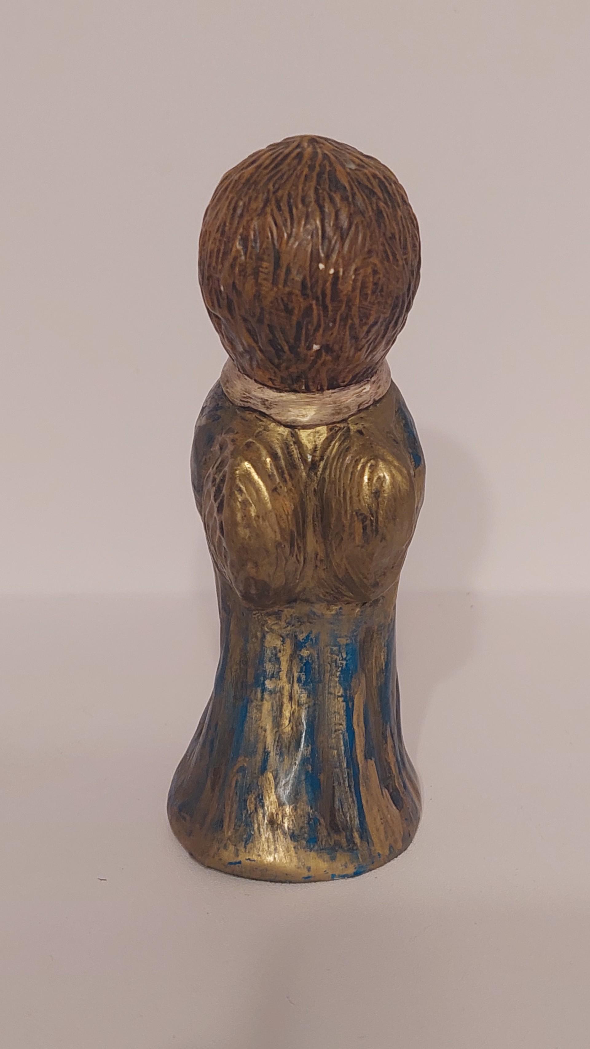 Sena angelo gipso skulptūra - žvakidė ~ 16cm