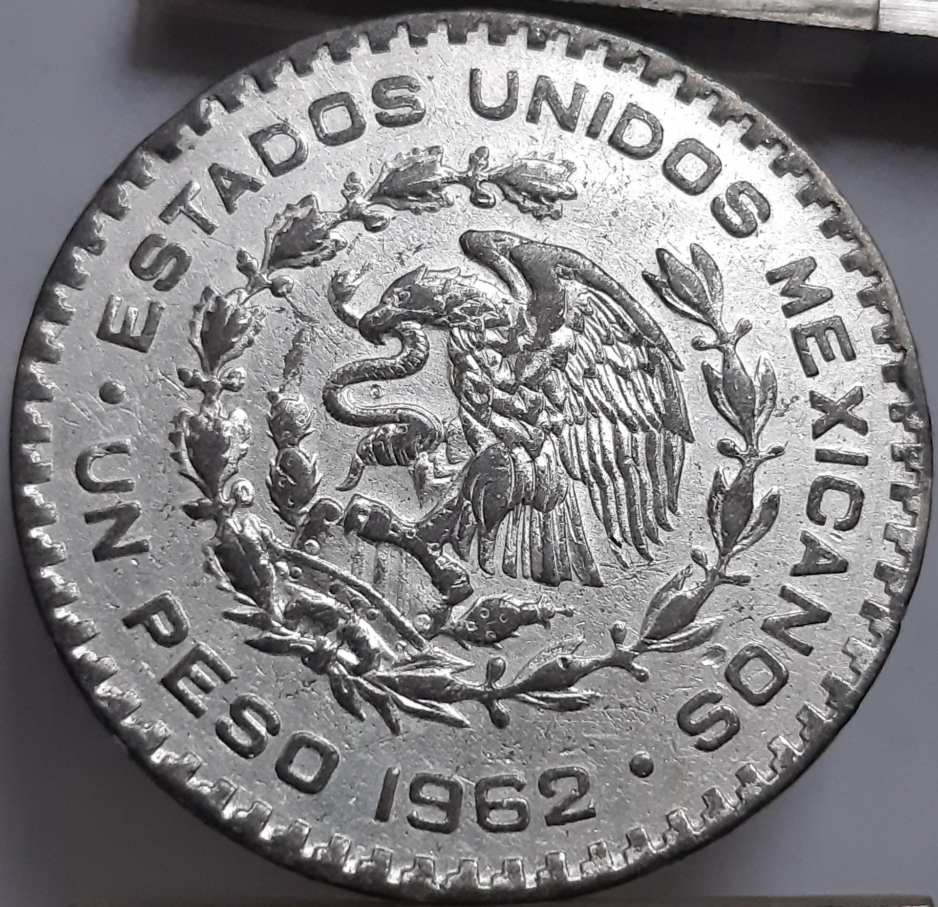 Meksika 1 Pesas 1962 KM#459 Sidabras (2348)