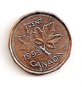 Kanada. 1 centas ( 1993 ) XF
