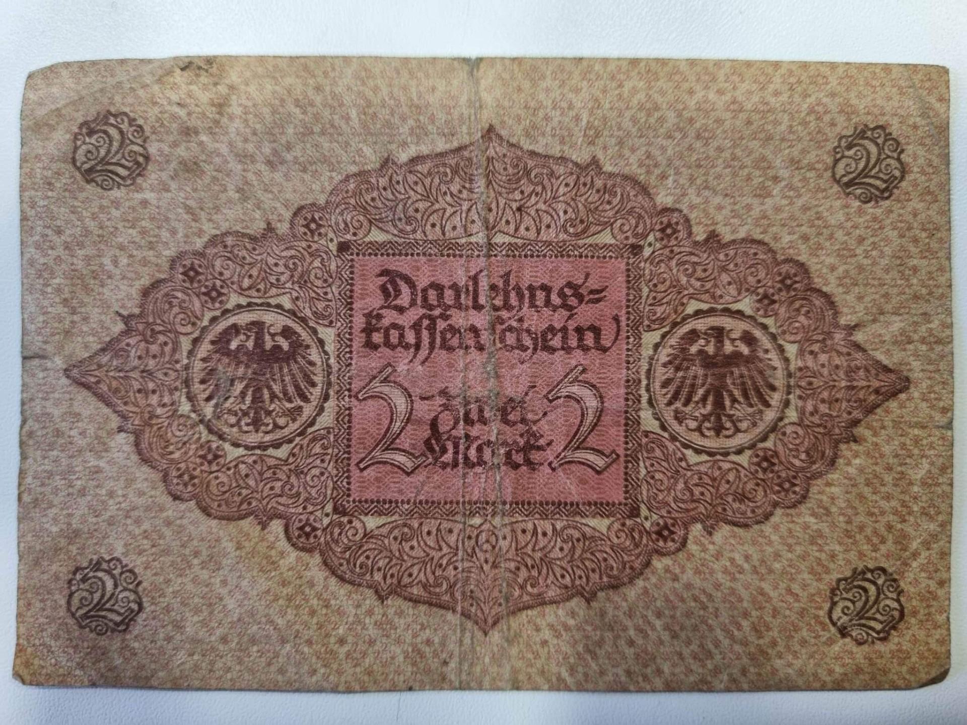 Vokietija Darlehnskassenscheine 2 Mark Berlyn 1920