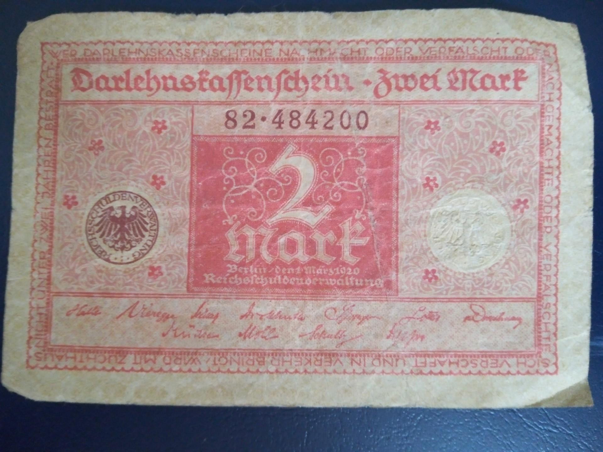 Reichsmark 2 Mark Berlynas - 1914m
