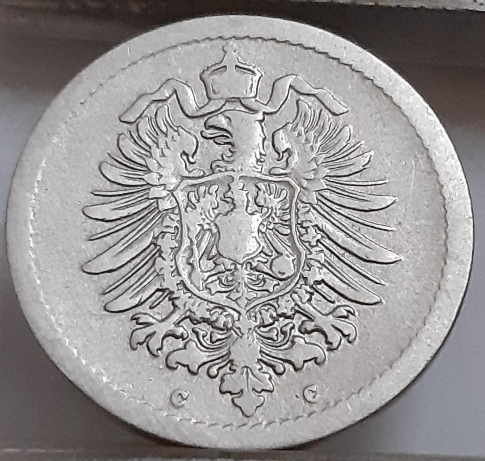 Vokietija 5 Pfenigai 1875 C KM#3 (2807)