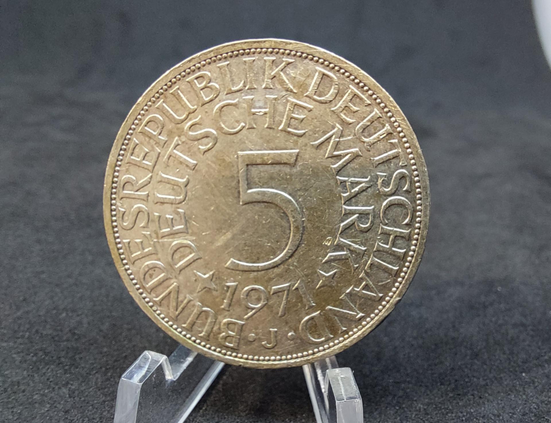 5 Markės sidabrinė moneta