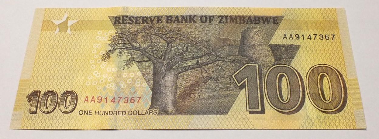 Zimbabvė 100 dolerių 2020m.