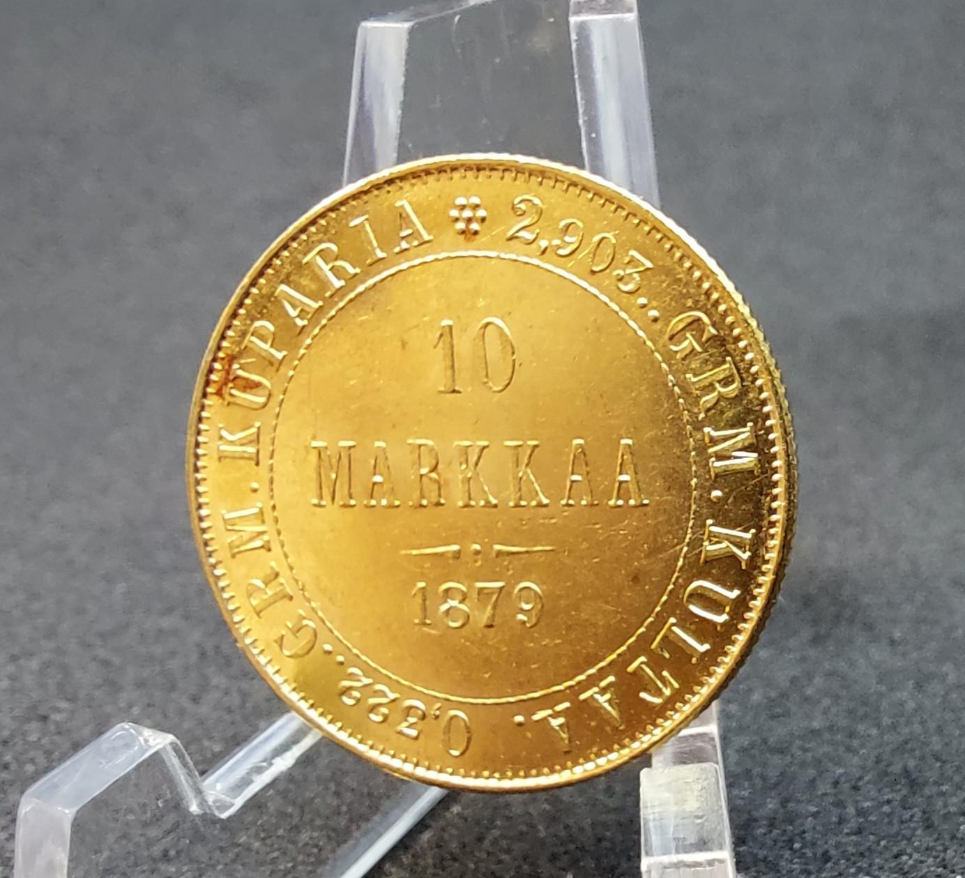 Graži 1879 10 Markkaa Auksinė moneta