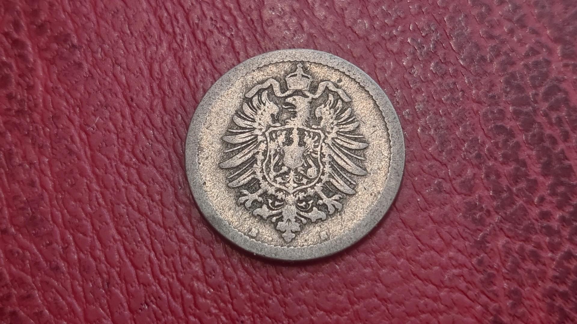Vokietija 5 pfenigai, 1876B KM# 3