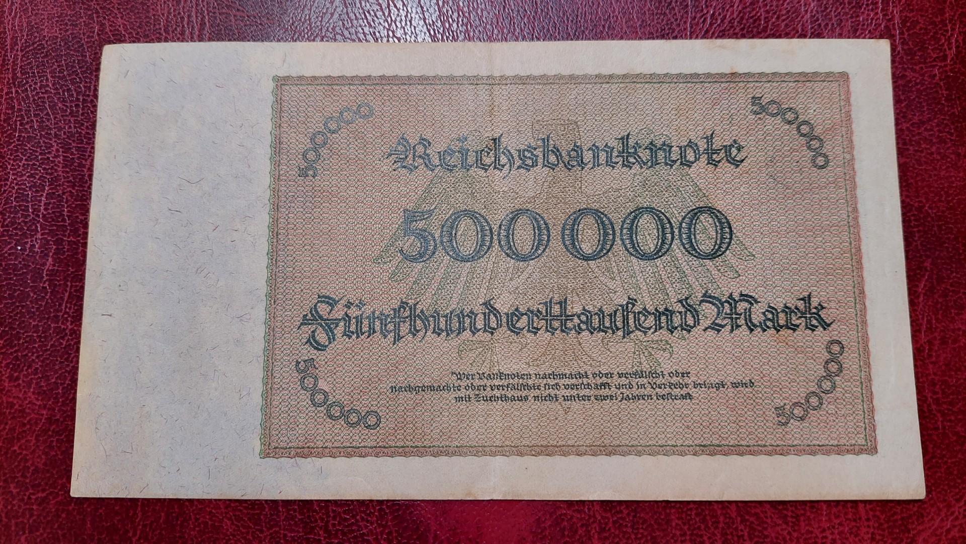 500,000 Mark 1923.05.01 Vokietija P-88b.4