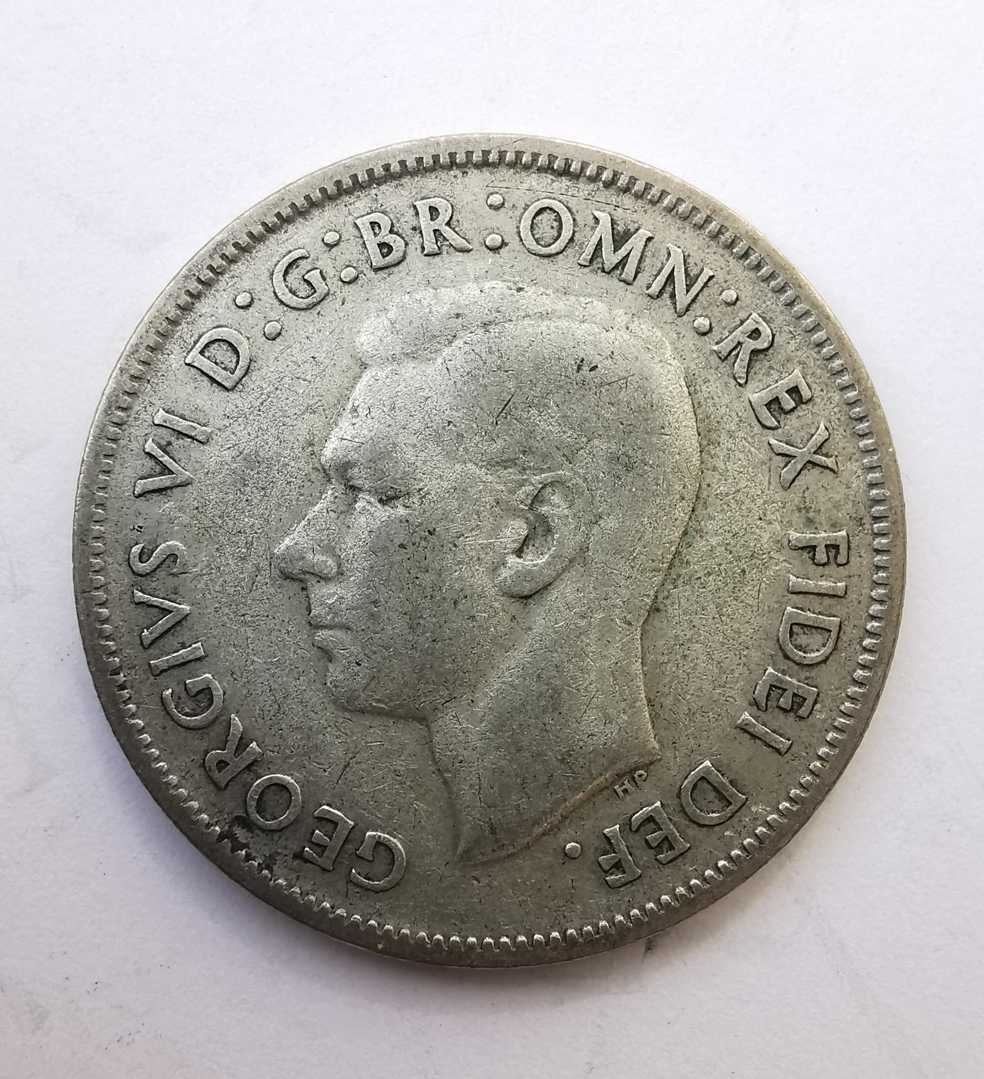 Australija florinas 1952 sidabras 