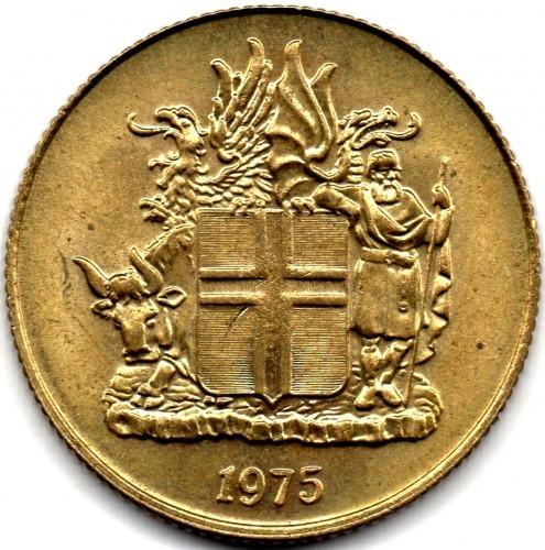 Islandija, 1 krona, 1975m.
