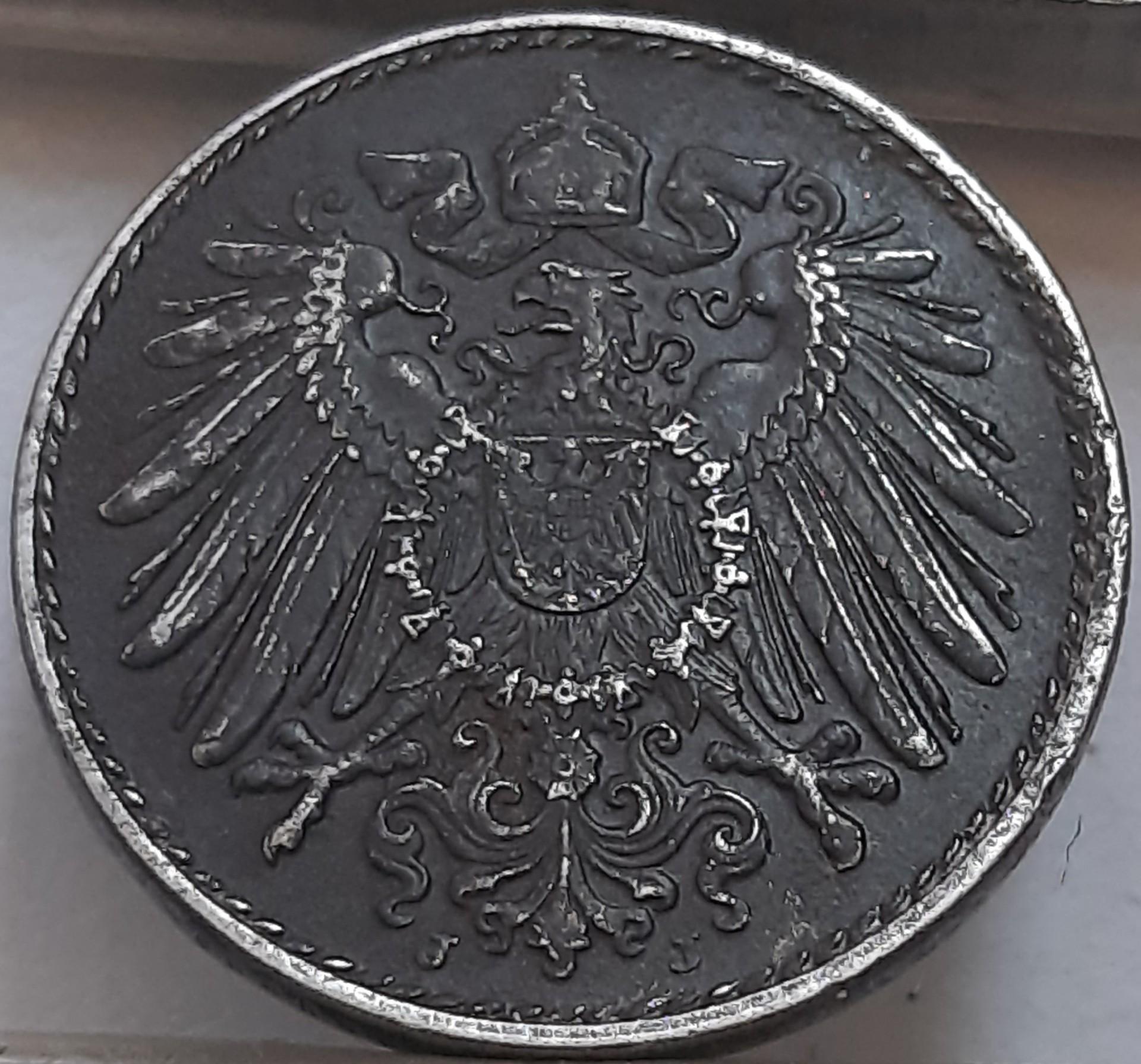 Vokietija 5 Pfenigai 1919 J KM#19 (3774)