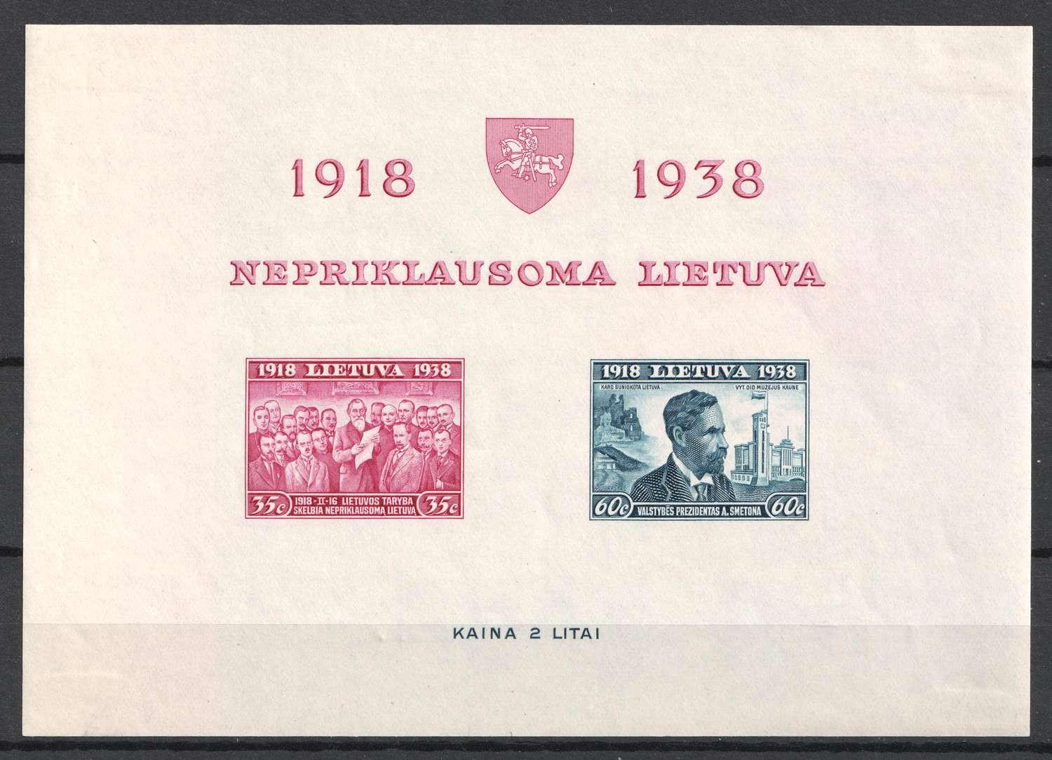 Lietuva 1939 427/8B Blokas1 MLH