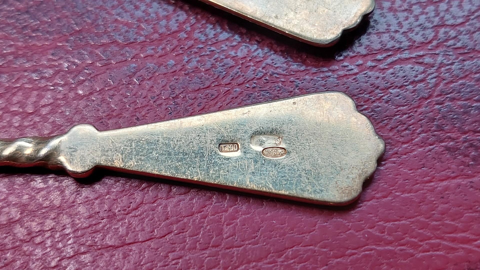 4 sidabriniai paauksuoti Talino juvelyrikos fabriko šaukšteliai