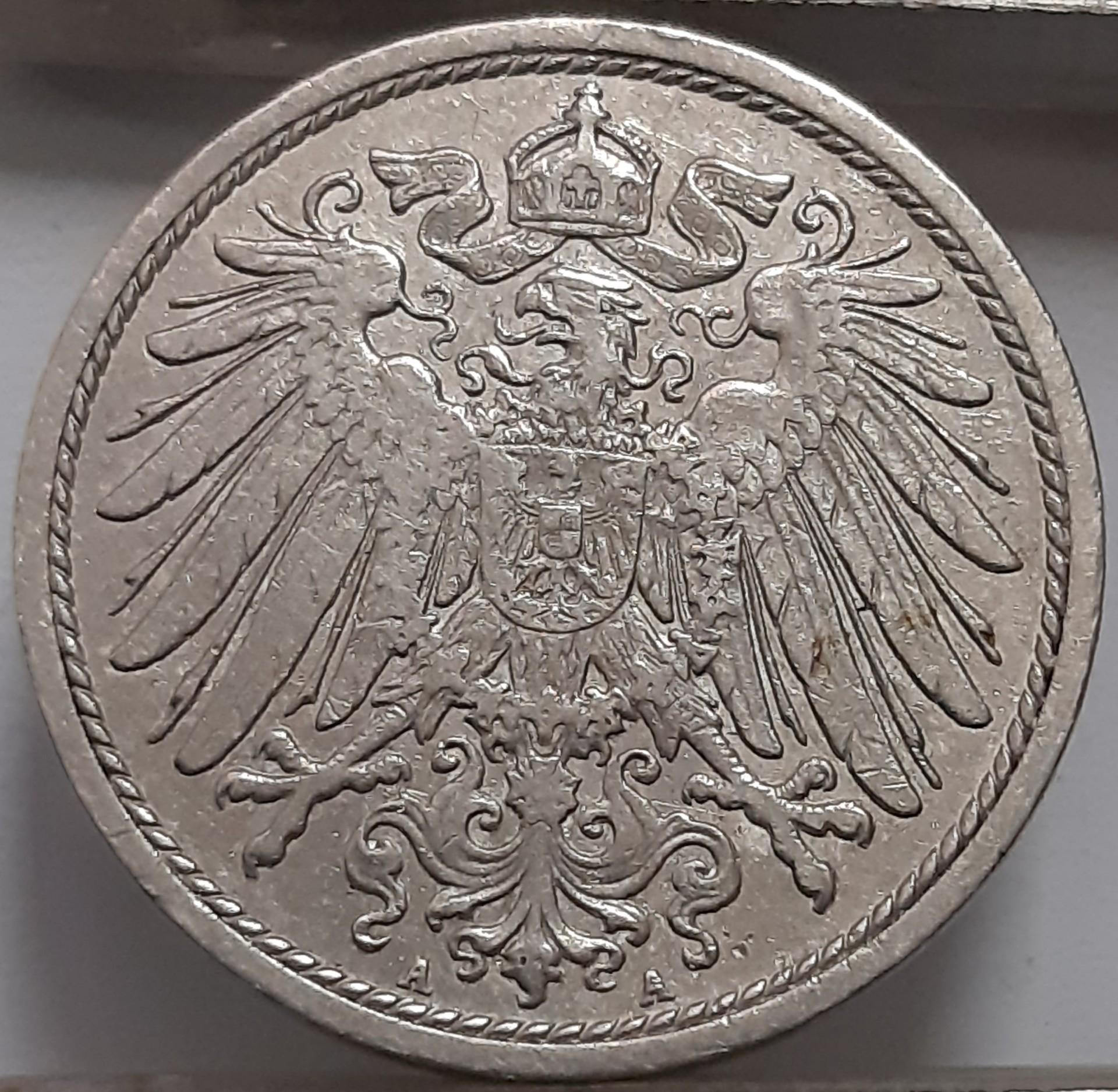Vokietija 10 Pfenigų 1912 A KM#12 (3892)