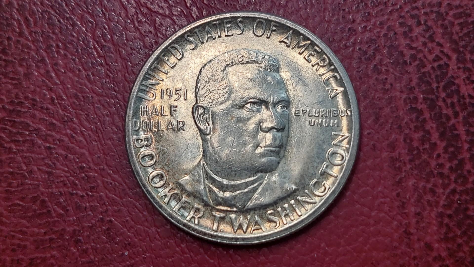JAV 1/2 dolerio, 1951 KM# 198 AG 0.900 Bukeris