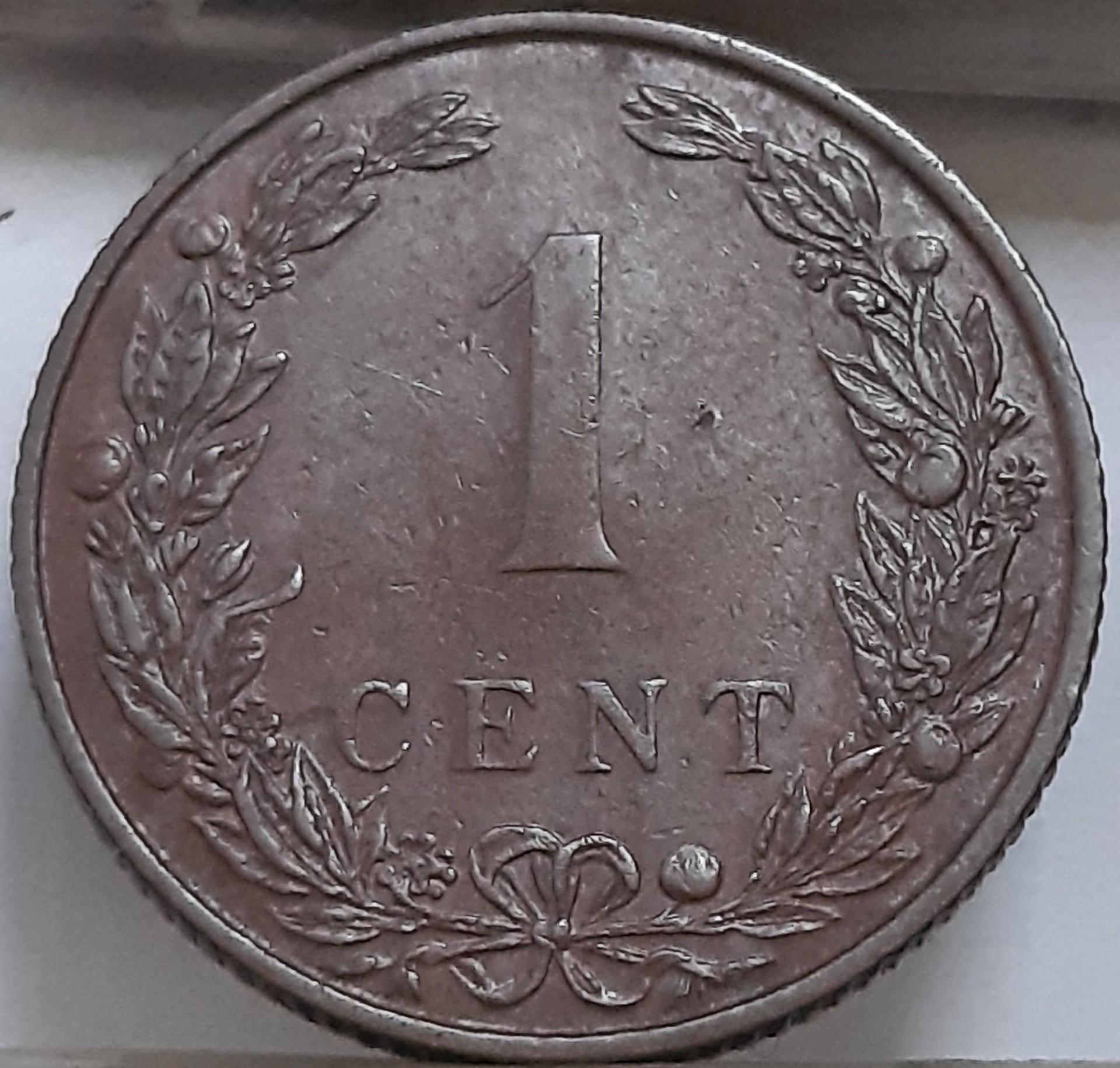 Nyderlandai 1 Centas 1906 KM#132 Bronza (4514)
