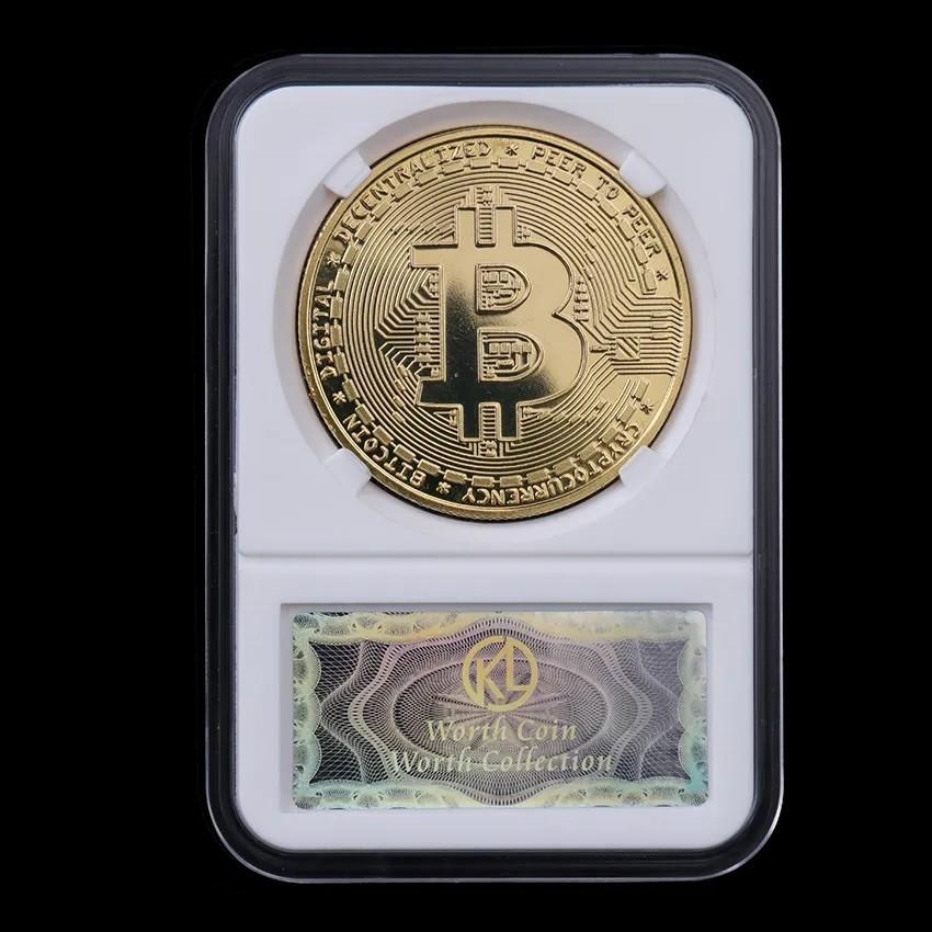 Bitcoino moneta (suvenyrinė) dėžutėje