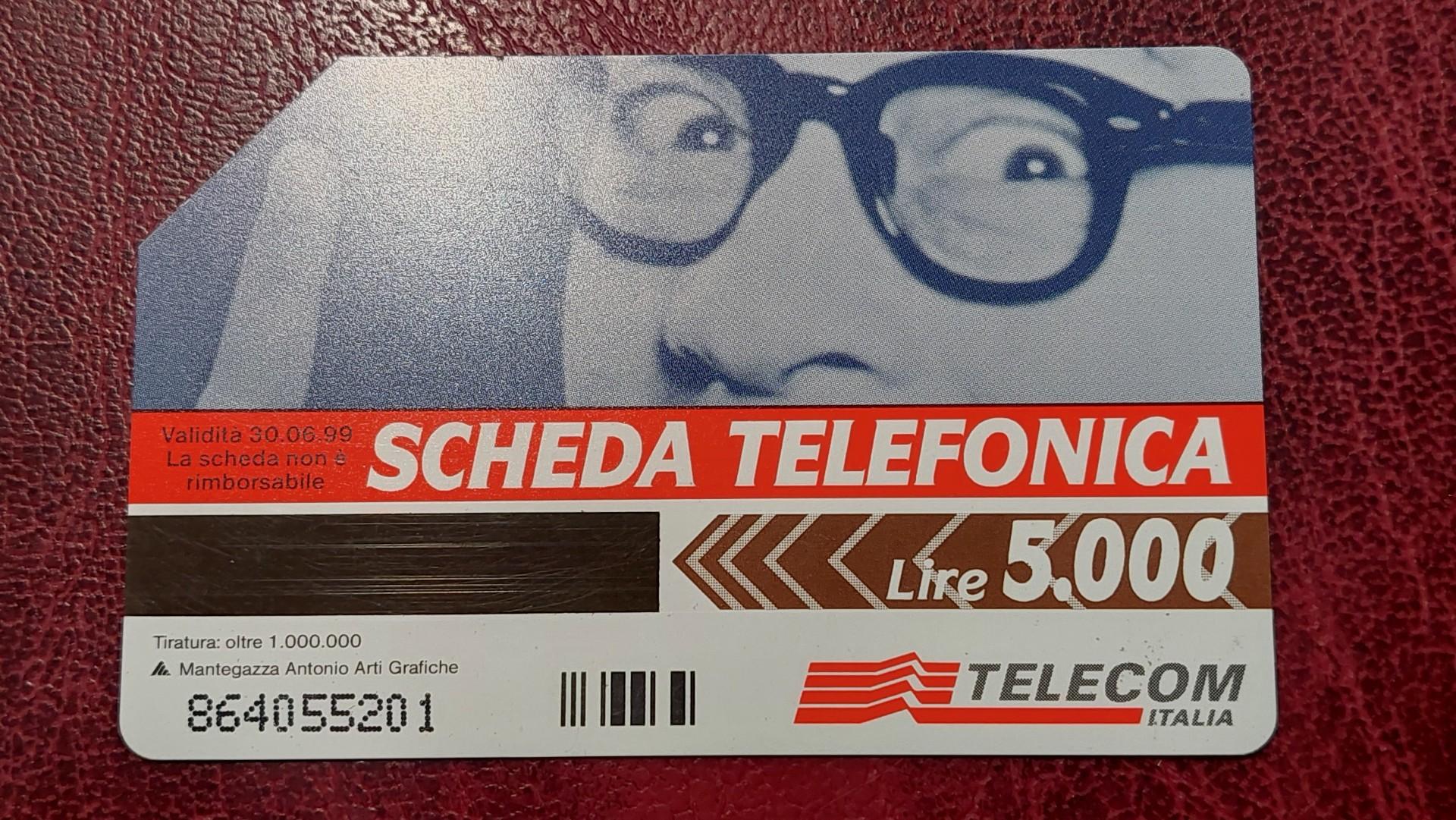 Sena telefono kortelė Lire 5000 Telecom Italia