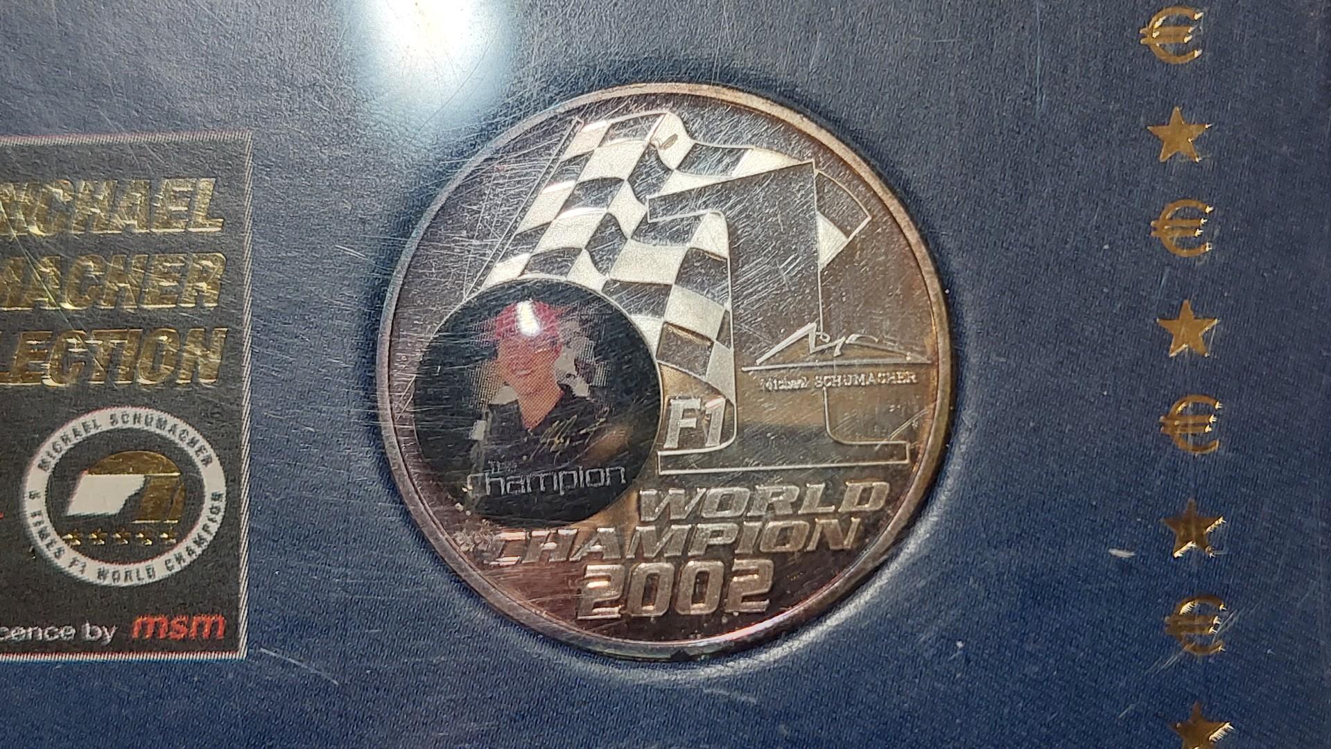 1 Euro ir medalis 2003 skirtas Michael Schumacher