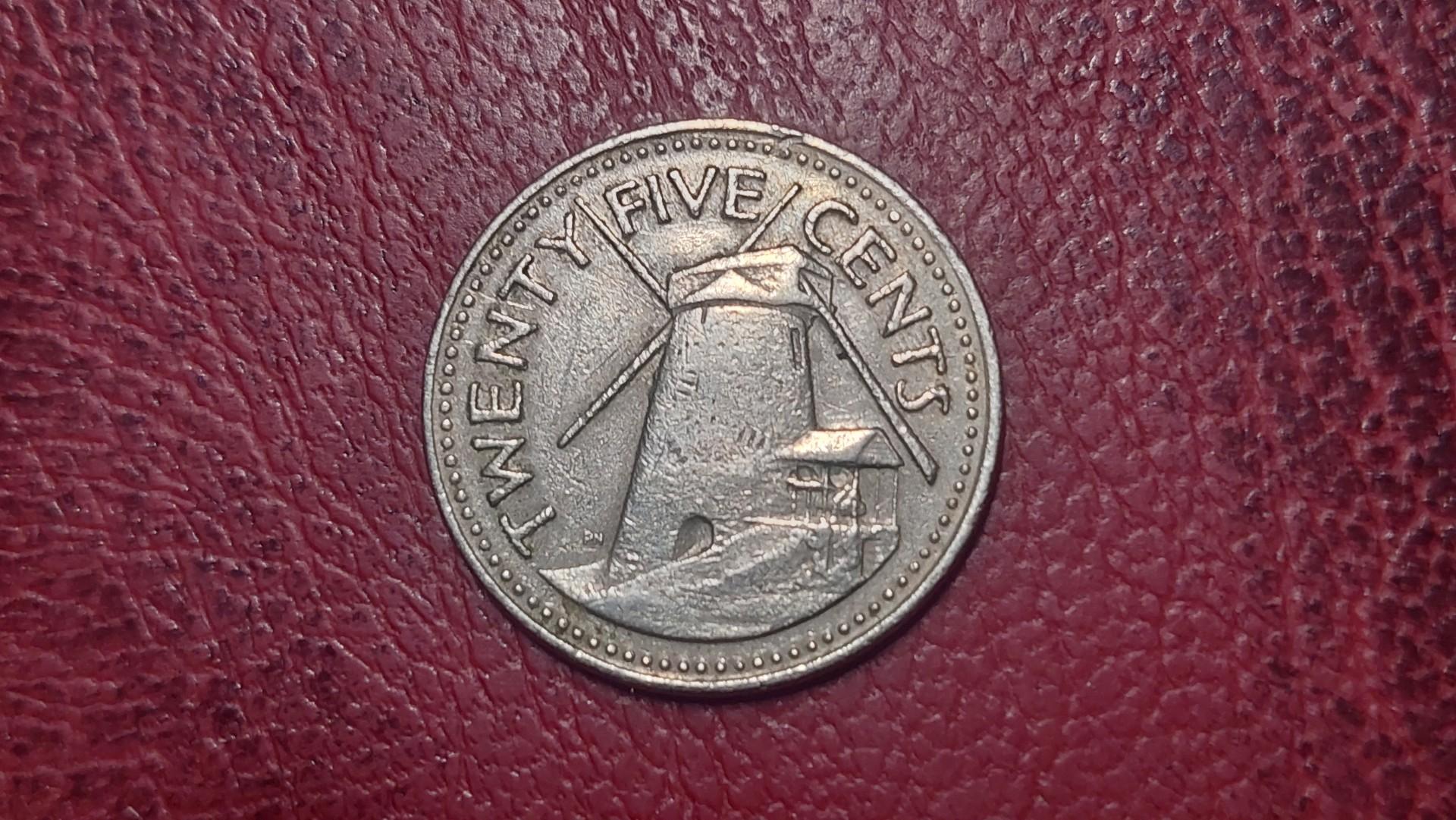 Barbadosas 25 centai, 1973 KM# 13