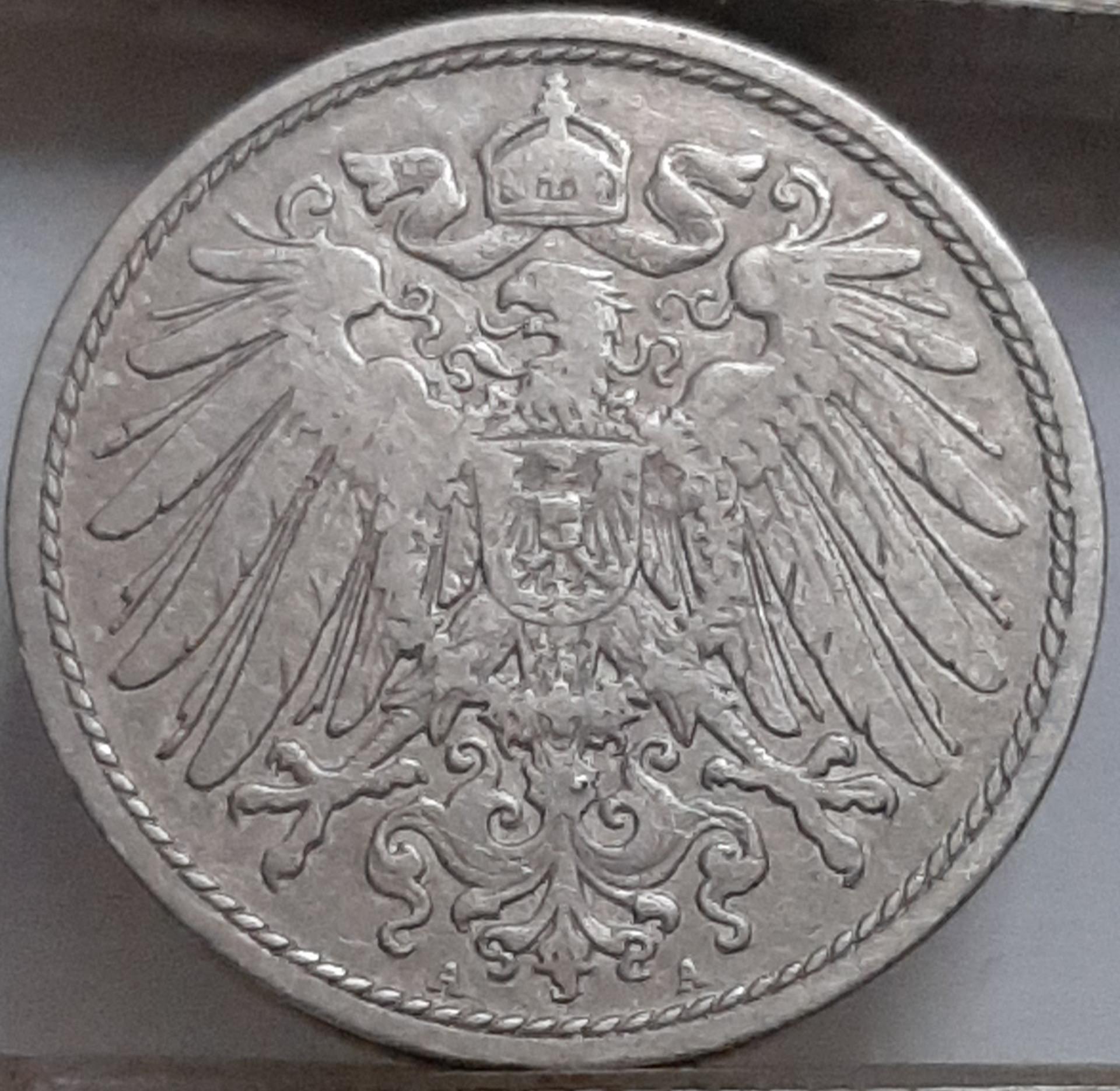 Vokietija 10 Pfenigų 1901 A KM#12 (5342) 