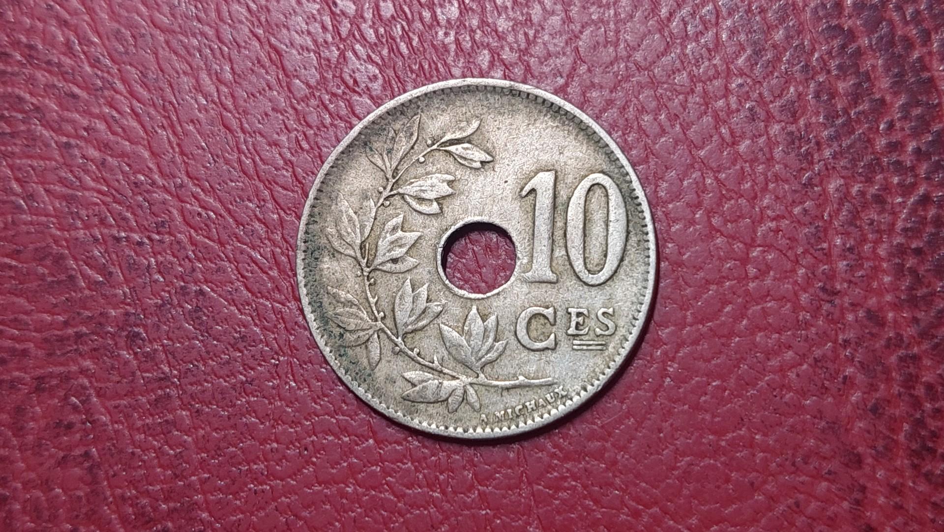 Belgija 10 santimų, 1923 KM# 85