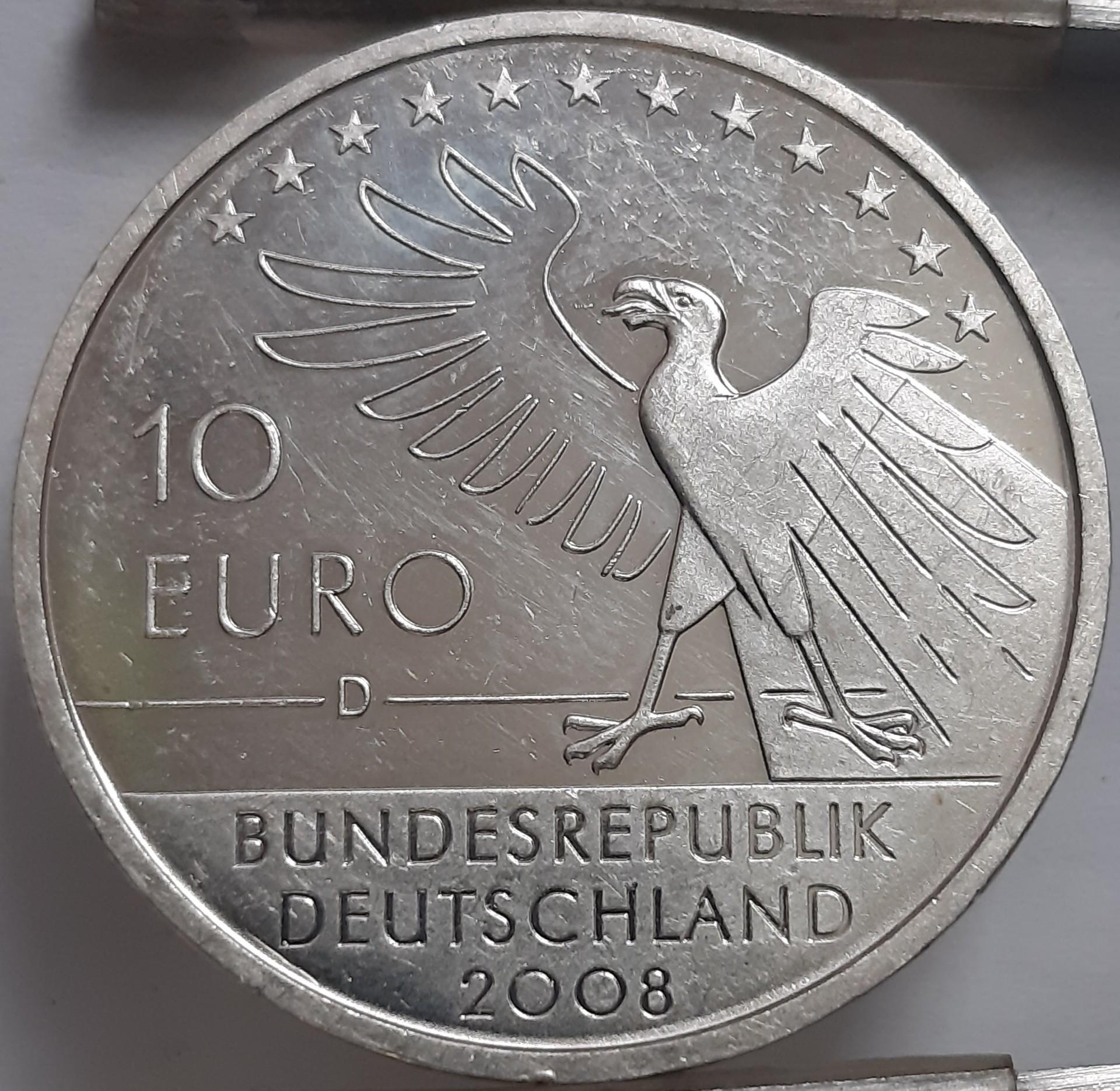 Vokietija 10 Eurų 2008 KM#273 Kolekcinė (5801)