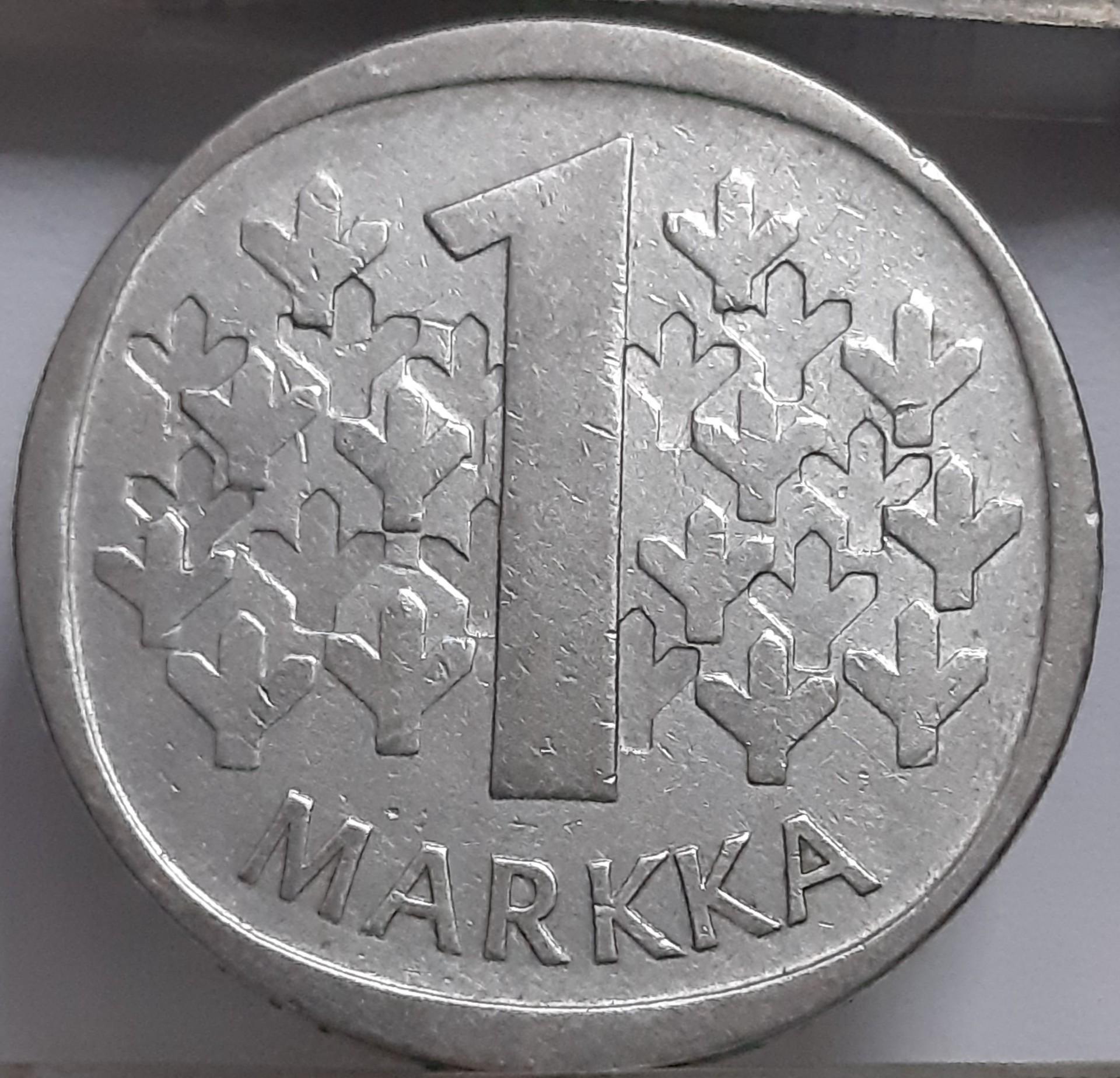 Suomija 1 Markė 1965 KM#49 Sidabras (5633)