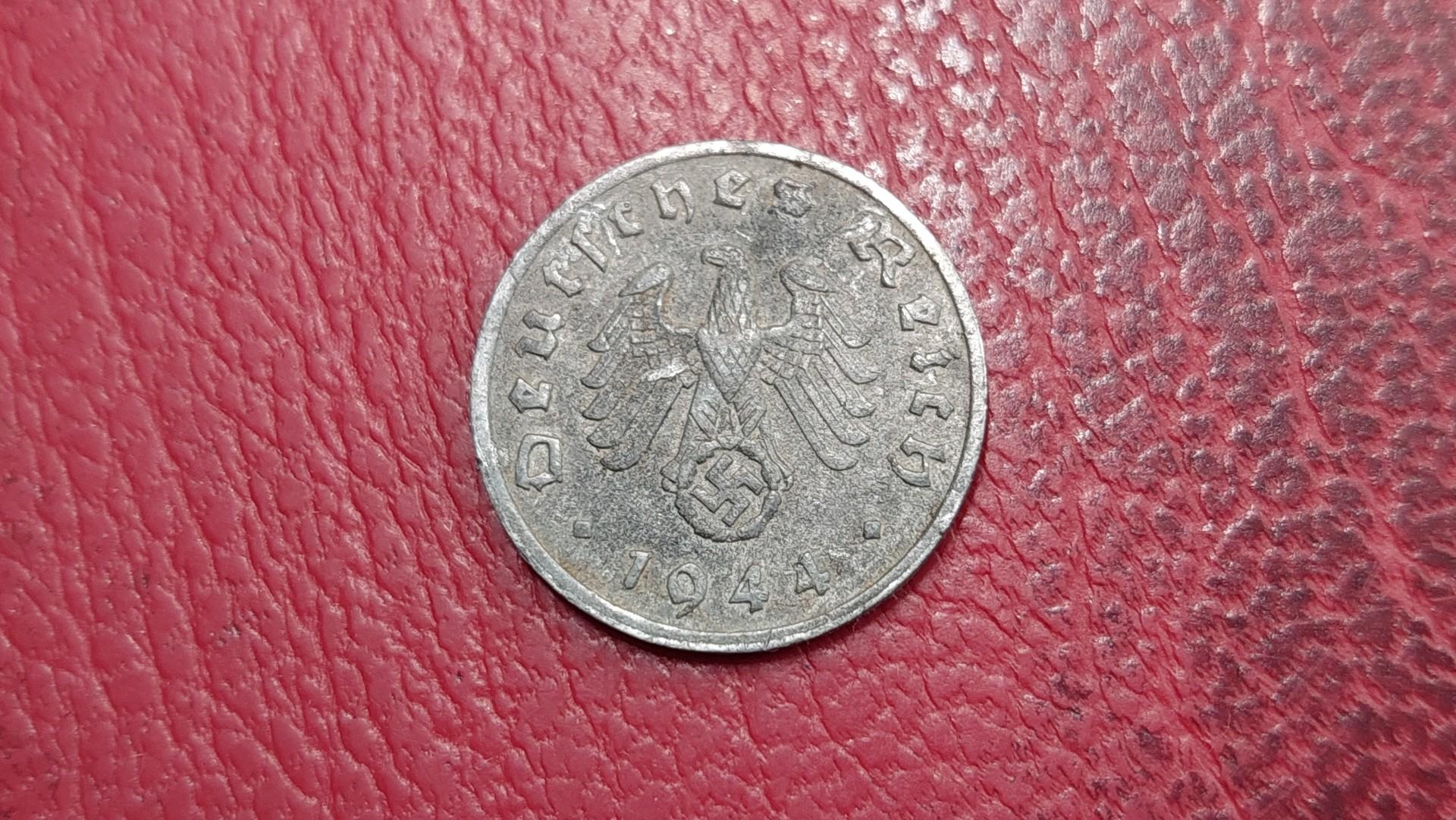 Trečiasis Reichas 1 reichspfenigas, 1944F KM# 97