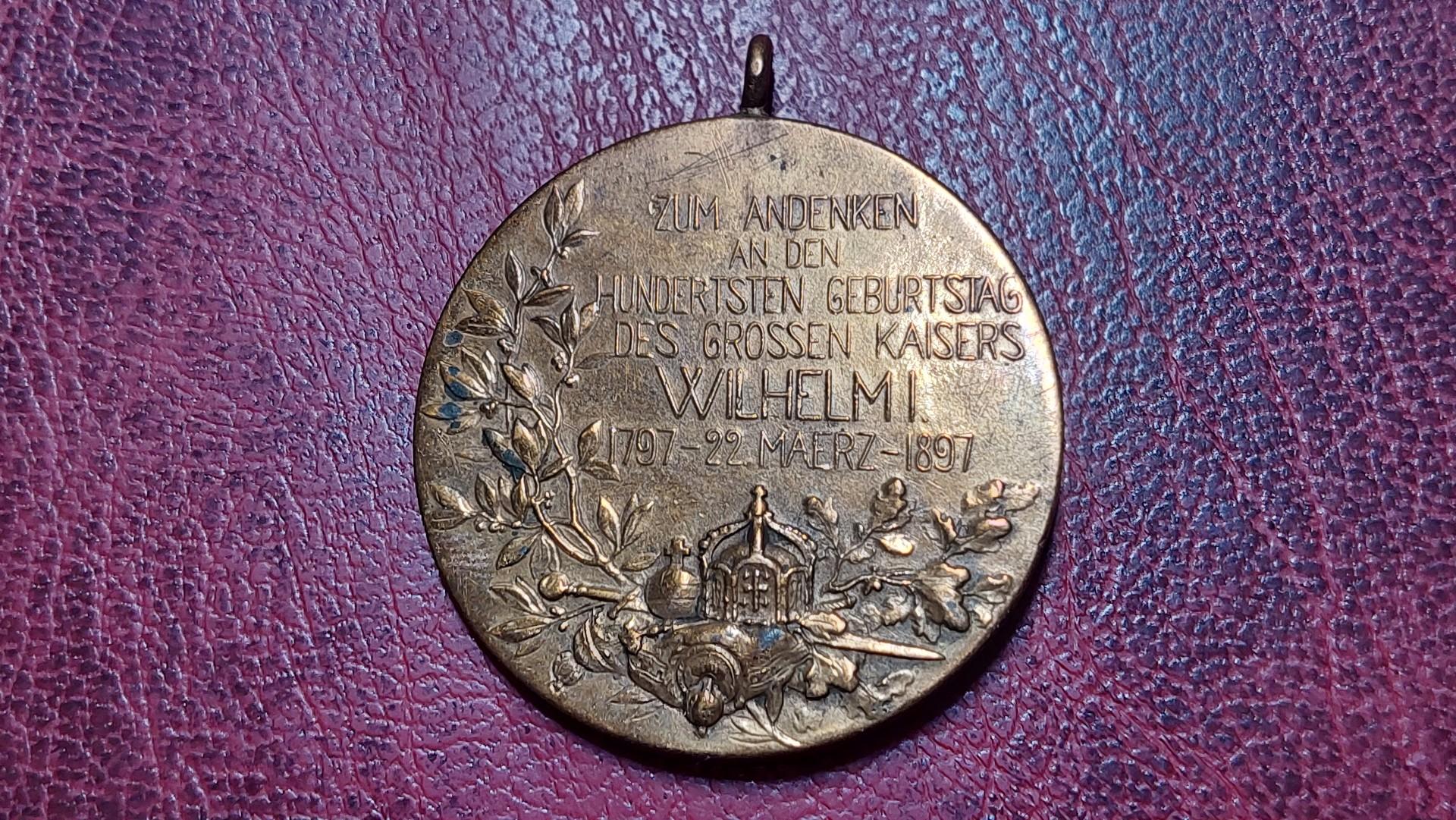 Medalis - Kaiser Wilhelm 1897 Vokietija