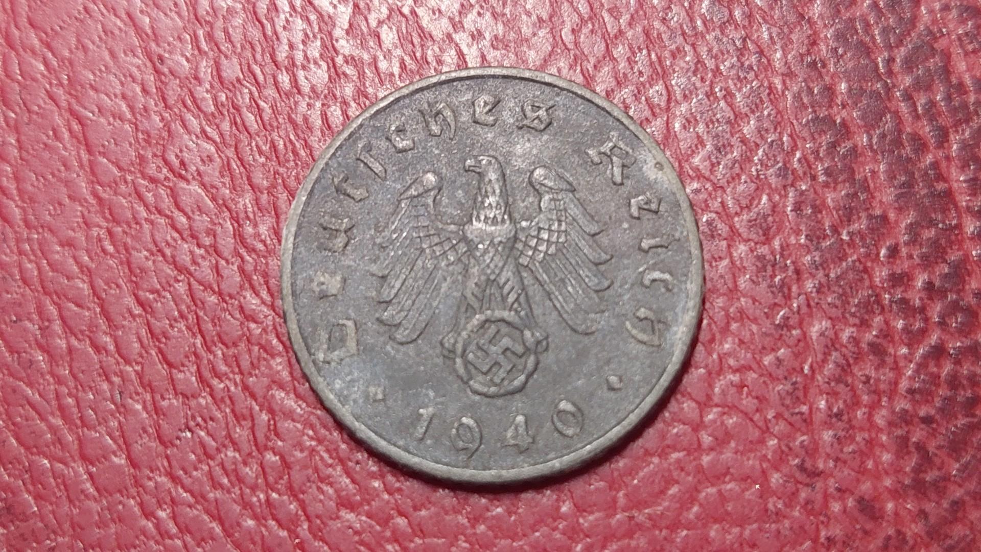 Trečiasis Reichas 5 reichspfenigai, 1940A KM# 100