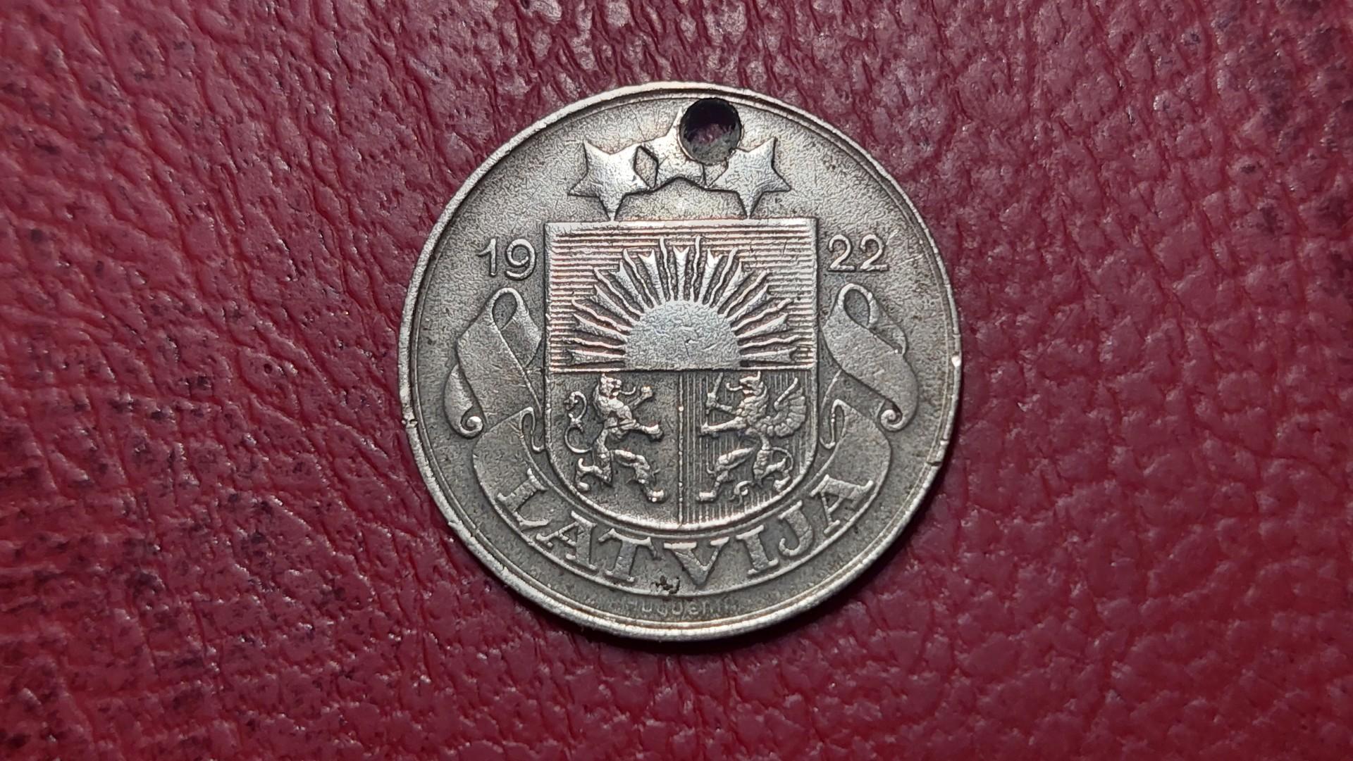 Latvija 10 santimų, 1922 KM# 4