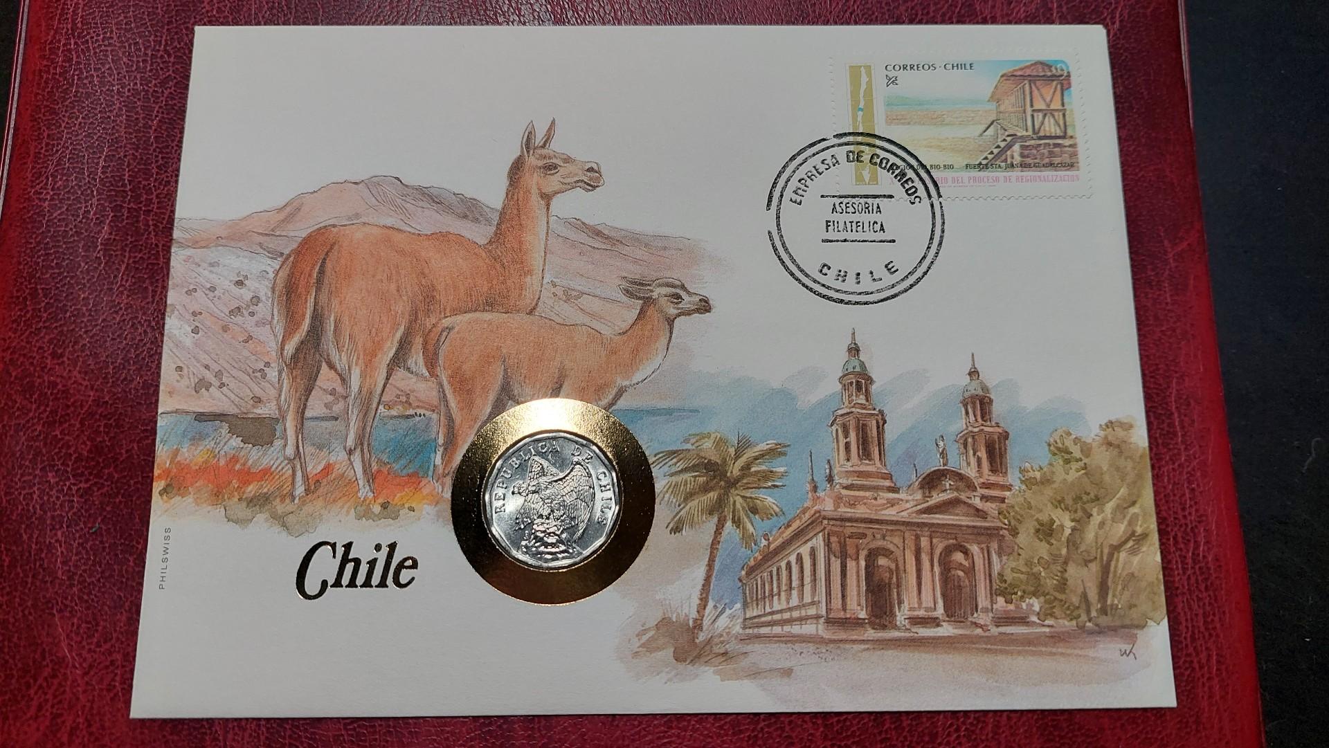 Čilė 10 sentavų, 1979 KM# 205a Numizmatiniame voke