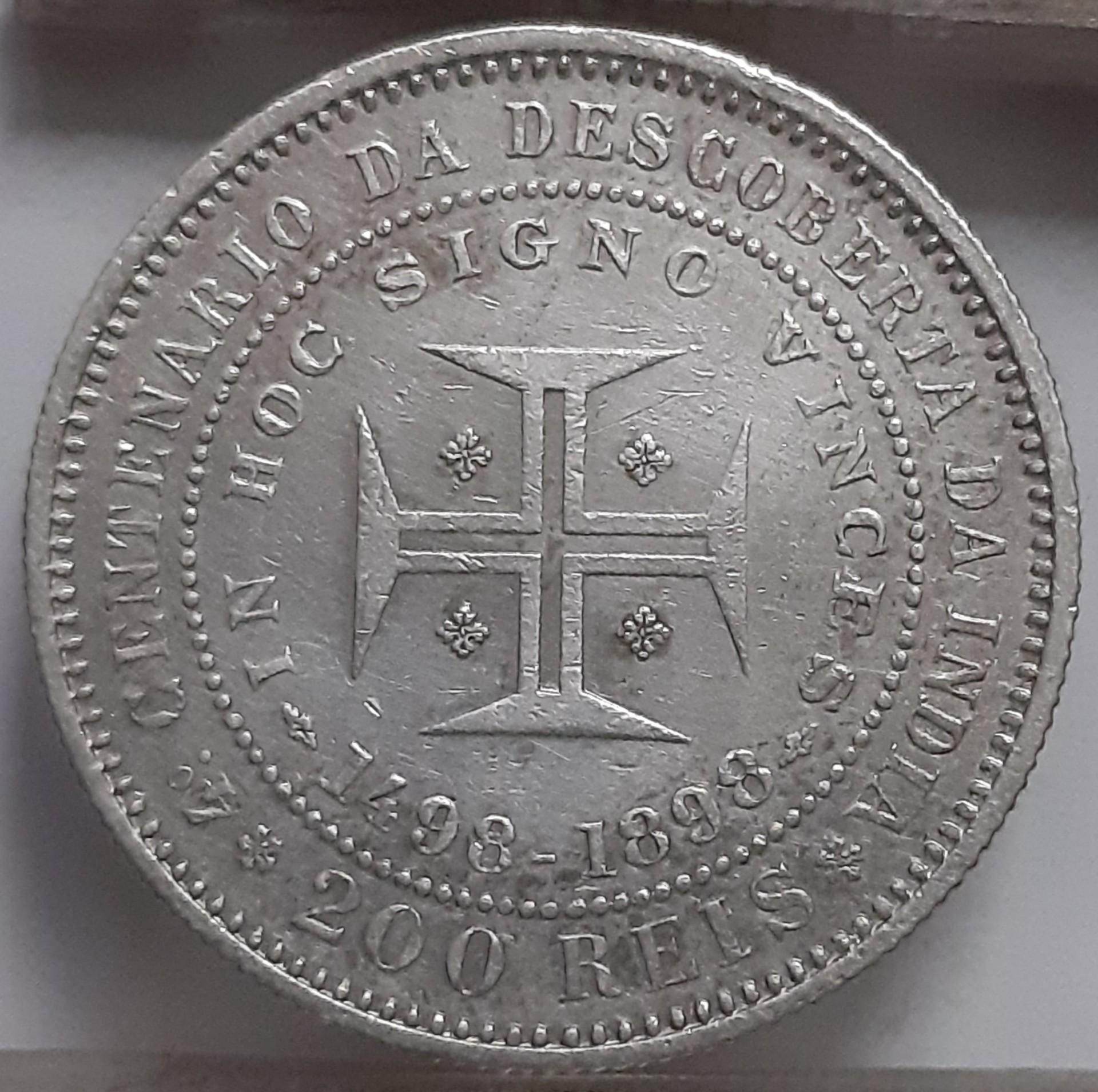 Portugalija 200 Realų 1898 KM#537 Proginė (6217)