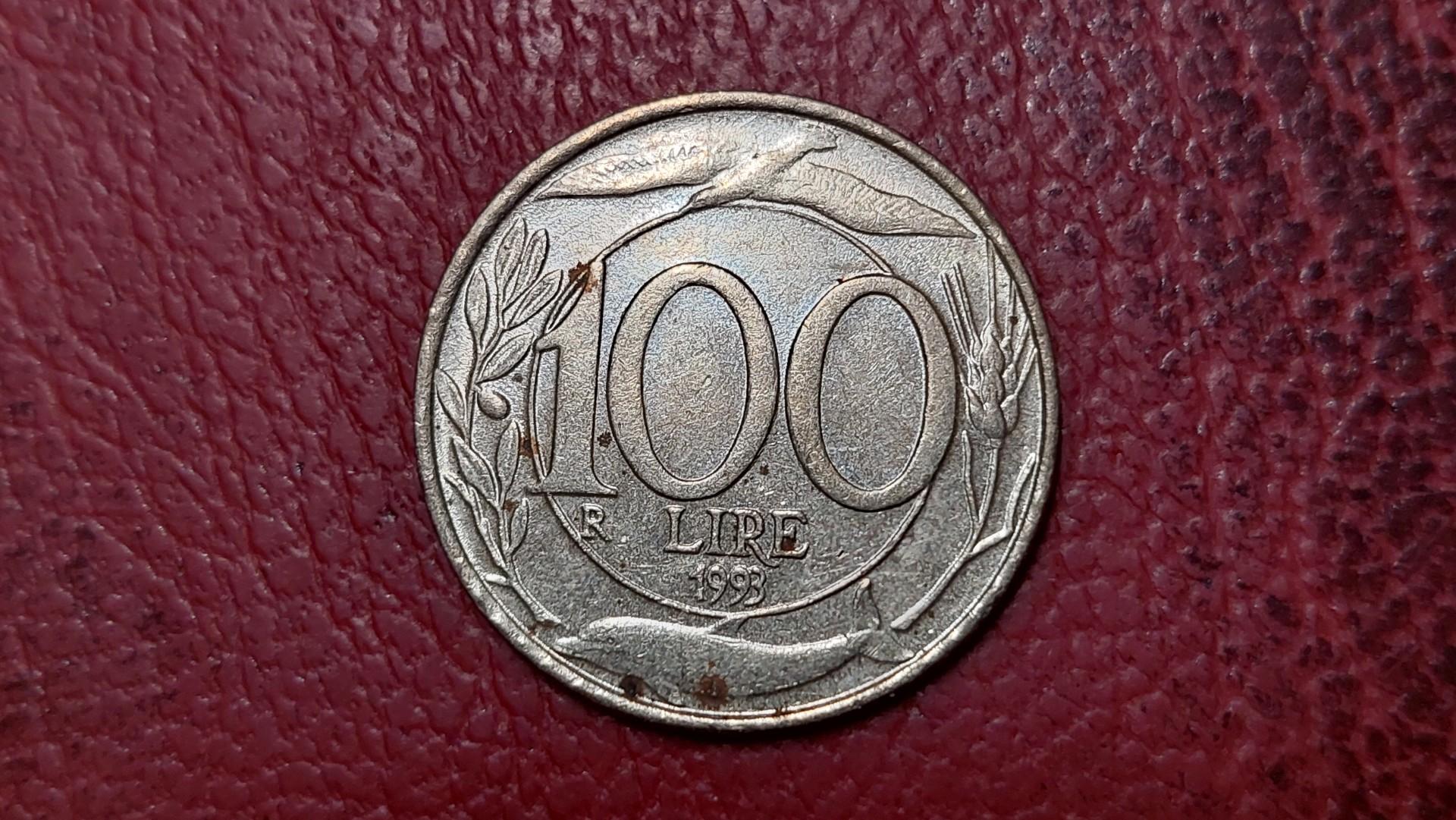 Italija 100 lirų, 1993L KM# 159