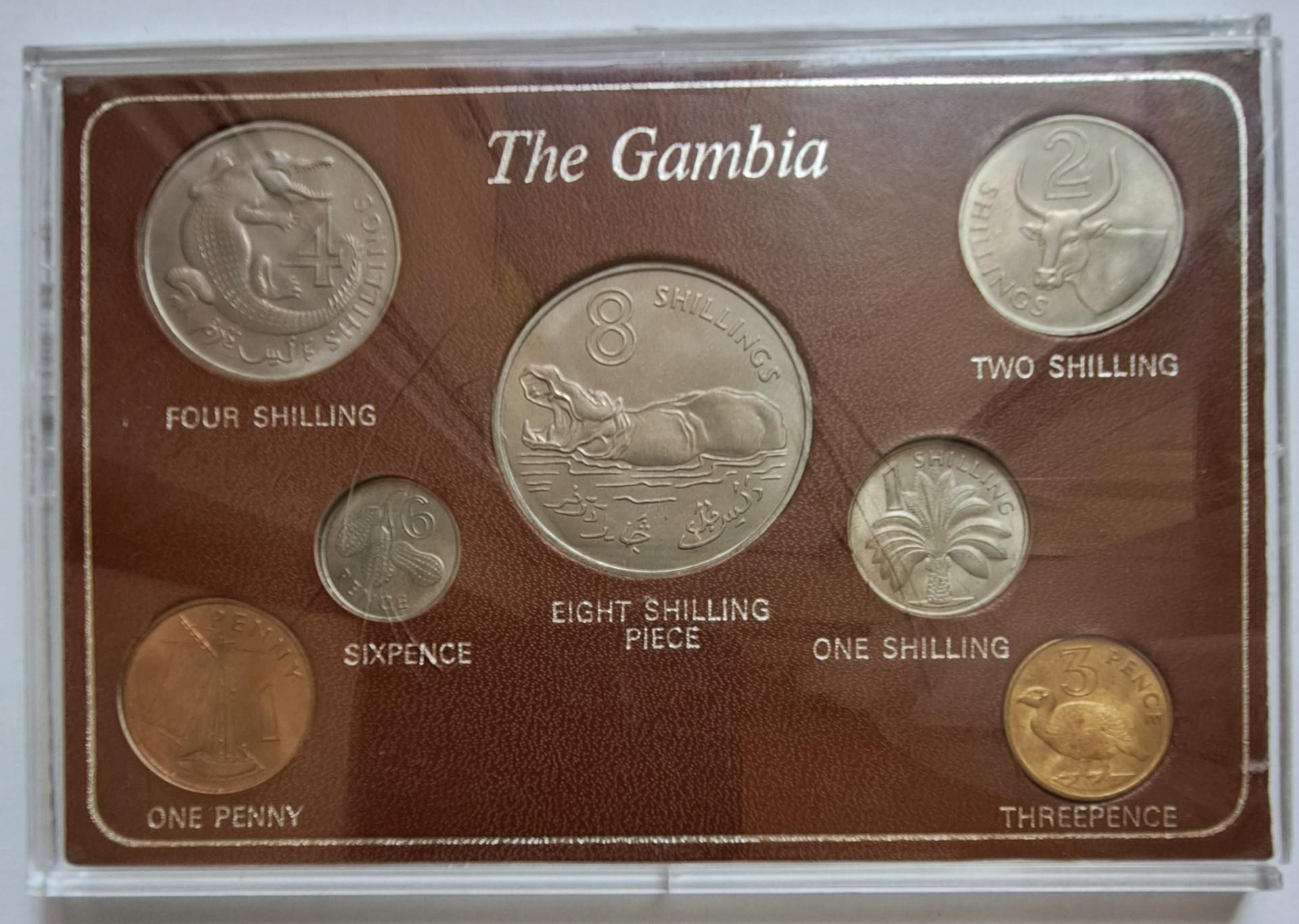 Gambijos Setas 1966-1970 KM#1-7 (6201)