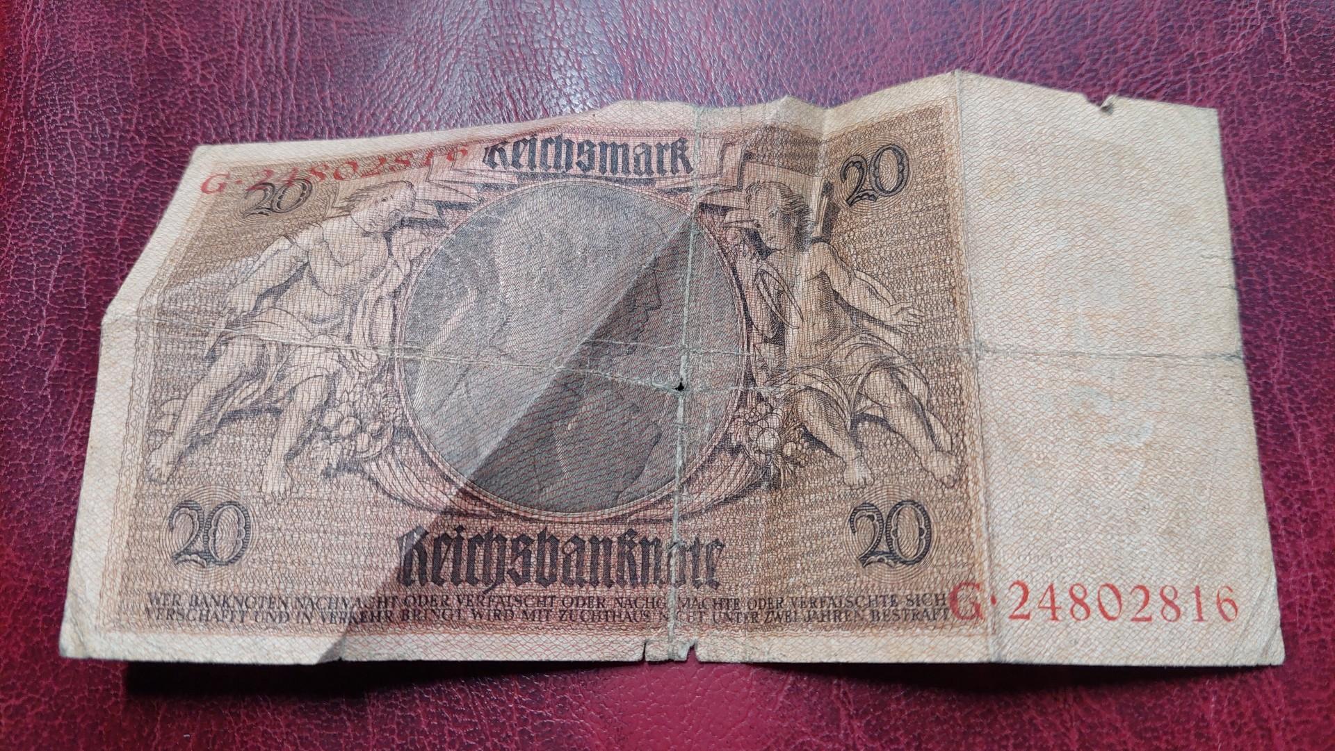 20 Reichsmark 1929.01.22 Vokietija P-181a