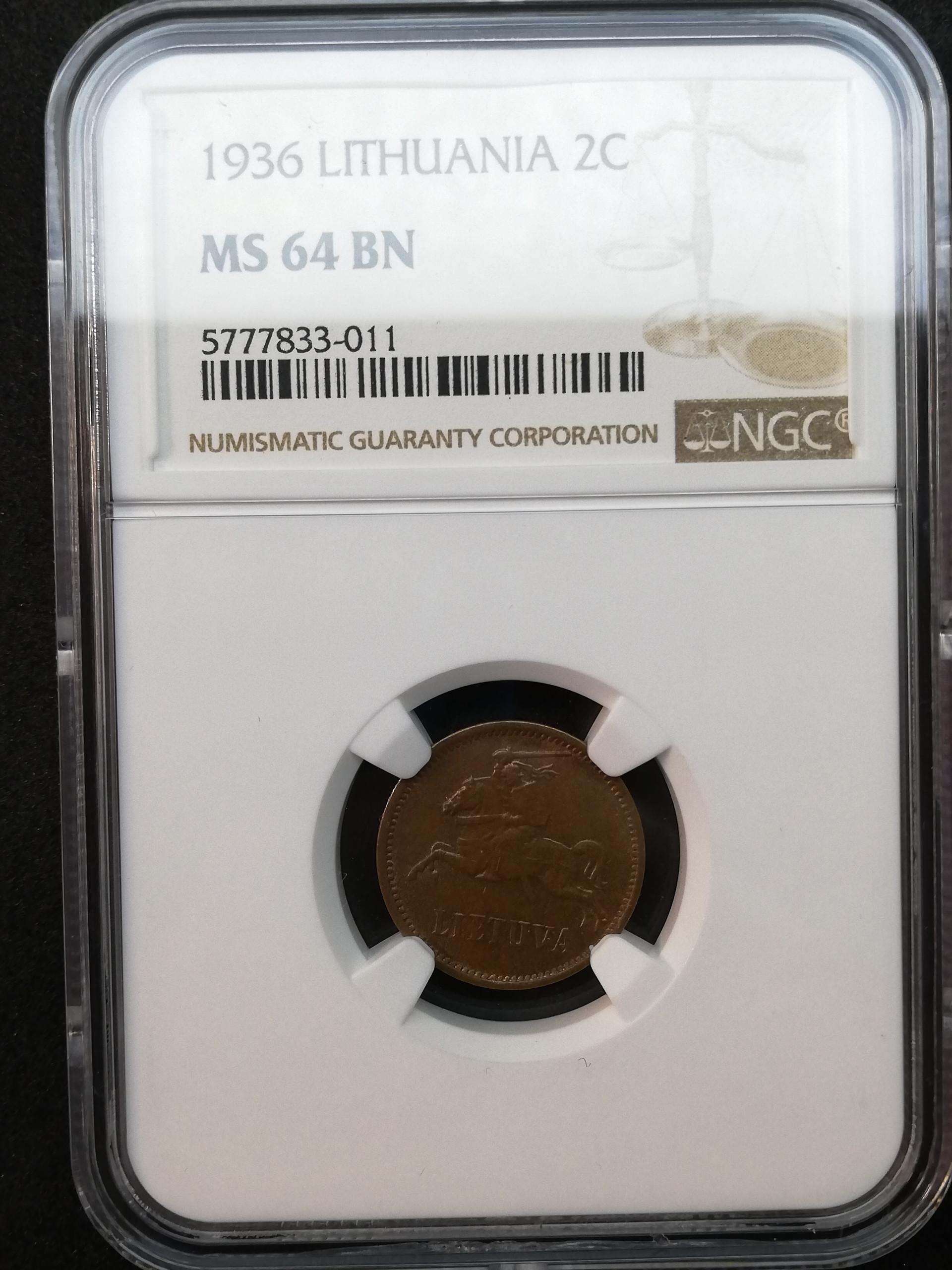 1936 MS64 du centai, greidinta NGC