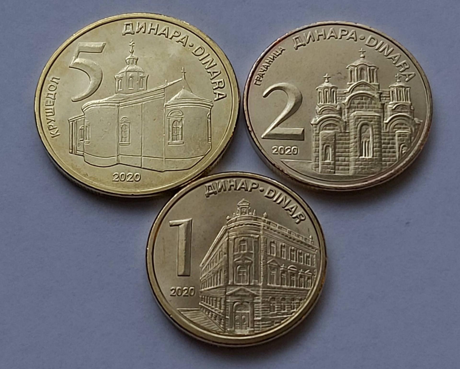 Serbija 2020 3 monetų rinkinys