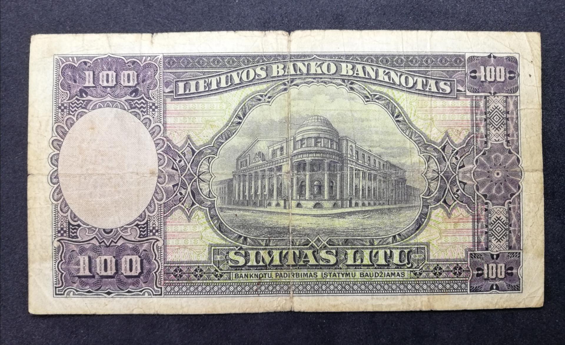 1928 metų 100 litų banknotas