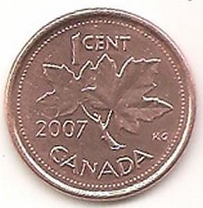 Kanada. 1 centas ( 2004 ) XF