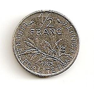 Prancūzija. 1/2 franko ( 1976 ) XF