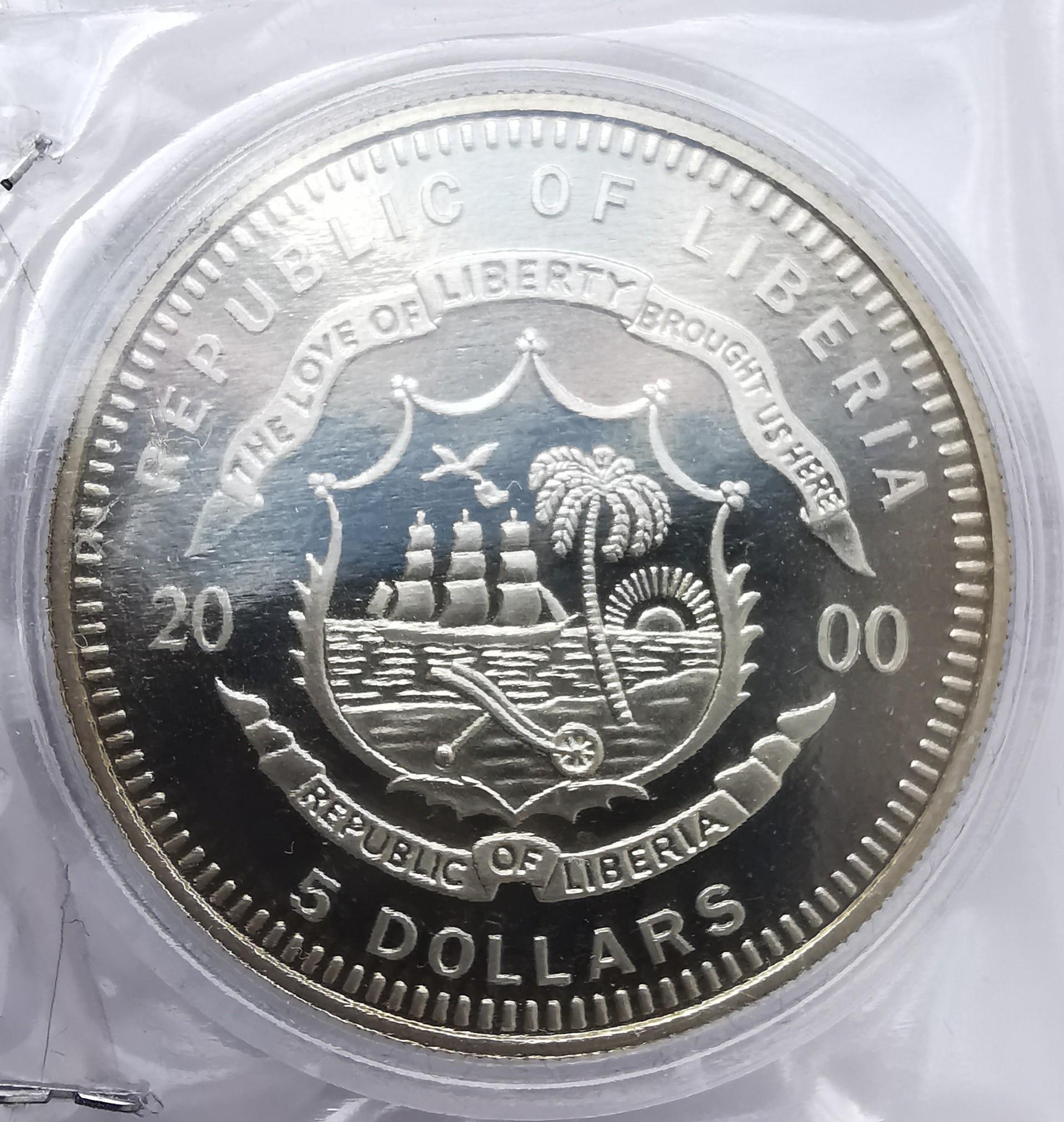 Liberija 5 doleriai 2000