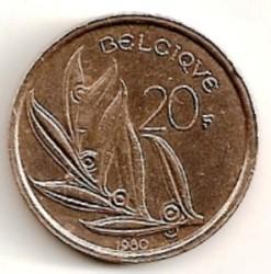 Belgija. 20 frankų ( prancūziškas variantas ) ( 1980 ) XF