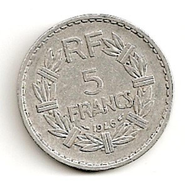 Prancūzija. 5 frankai ( 1946 ) XF