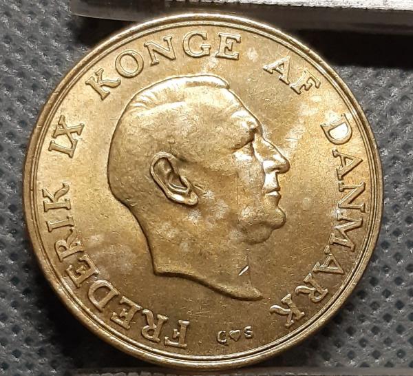 Danija 1 Krona 1958 KM#837 Aliuminis+Bronza (209)