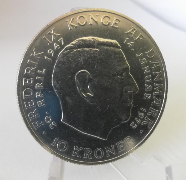 1972 Danija 10 kronų
