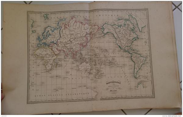 Pasaulio žemėlapis pagal Merkatori projekciją. XIXa.