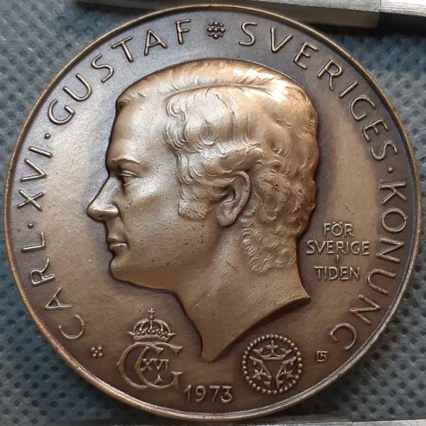 Švedija Medalis 1973 Bronza 38g (1860)