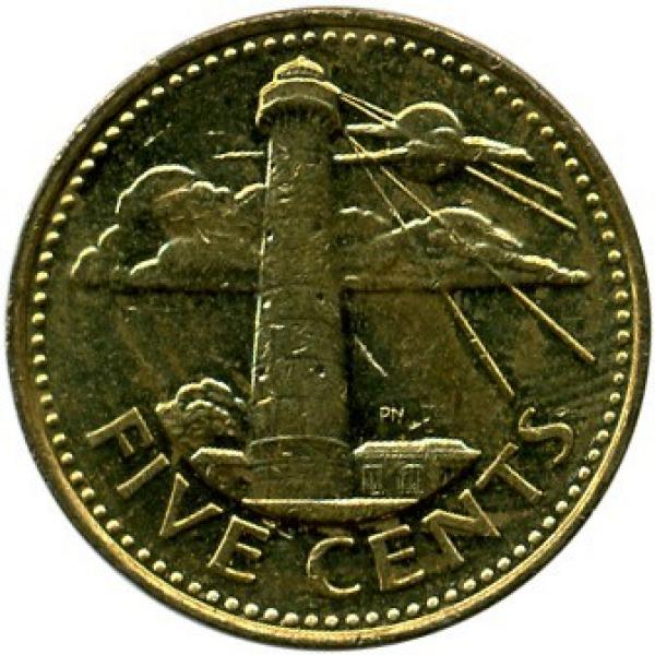 5 centai Barbadosas, 1998m.