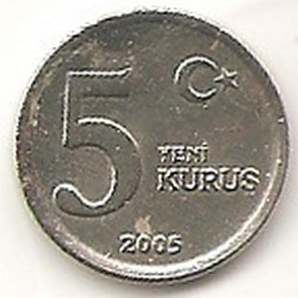 Turkija. 5 naujieji kurušai ( 2005 ) XF